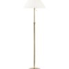 Griffin Adjustable Floor Lamp, Brass