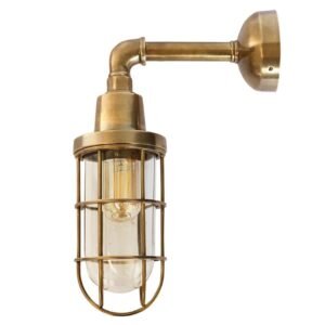 Faucet Cage Wall Sconce | IP54 Outdoor | Antique Brass | H 35cm, Depth 23cm