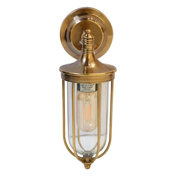 Basket Cage Wall Sconce | IP54 Outdoor | Antique Brass | H30cm, Depth 22cm