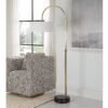 Huxford Brass Arch Floor Lamp