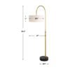 Huxford Brass Arch Floor Lamp