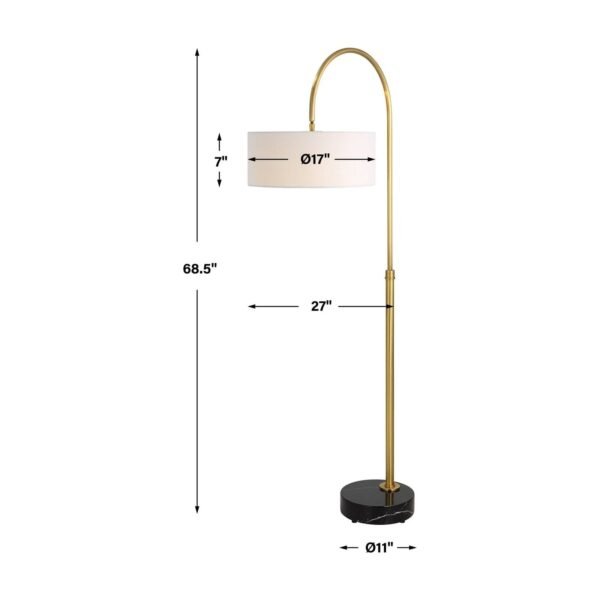 Huxford Brass Arch Floor Lamp