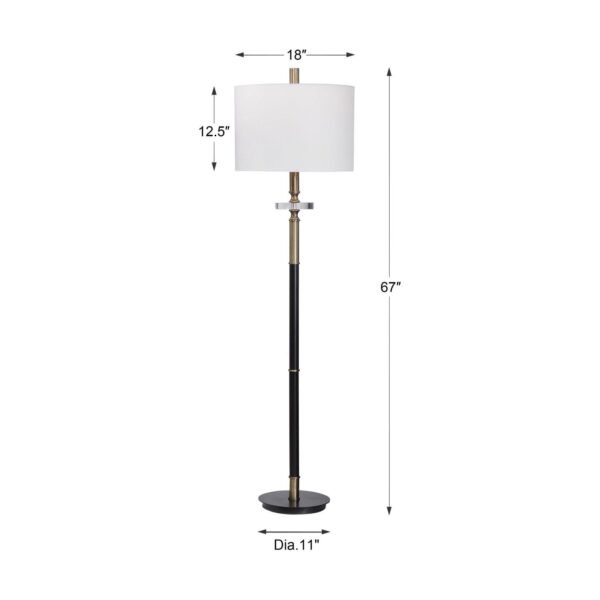 Maud Aged Black Floor Lamp