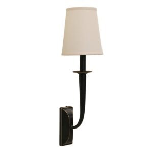 West Village Single Wall Sconce w Shade | Antique Black | W16cm x H61cm